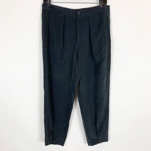 Joie Trouser Pants Size 2 Slim Tapered Leg Cropped Charcoal Tencel High Rise